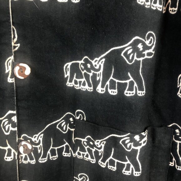 Black White Elephant Mom Baby Jacket Womens Extra Large Reversible Artsy - Picture 10 of 16